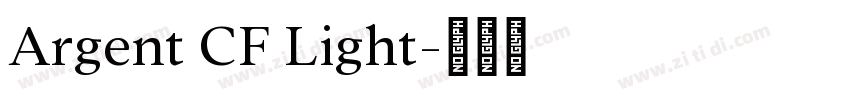Argent CF Light字体转换